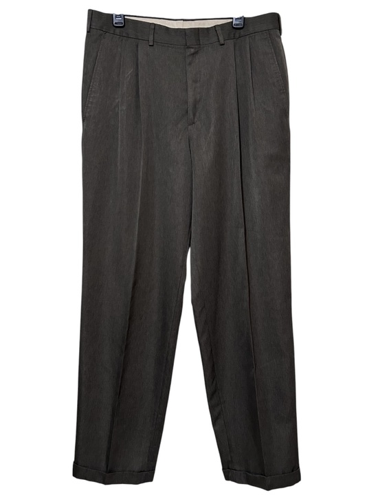 Farah Other - Farah Mens 34x32 Gray Pleated Front Cuffed Hem Dress Pants Trousers